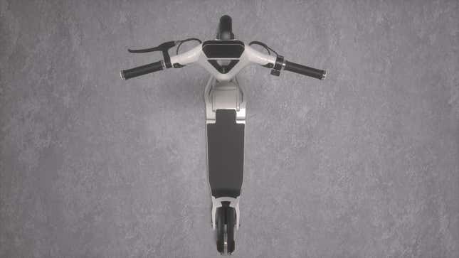 A top down image of the Series 1 electric scooter. 