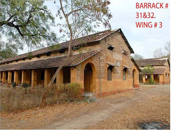 One of the barracks in Deoli. The facility now serves as a camp for the Central Reserve Police Force.