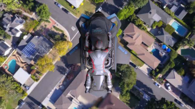 Image for article titled The Only Thing Scarier Than Riding A Motorcycle Is Riding A Flying Motorcycle