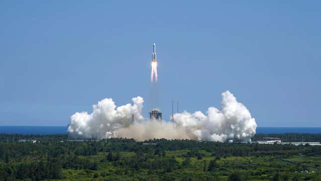 Launch of the Long March 5B rocket on Sunday July 24, 2022. 