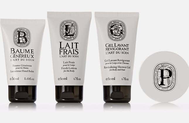 Image for article titled Stay sane (and stylish) in the holiday travel crush with these TSA-friendly amenity kits