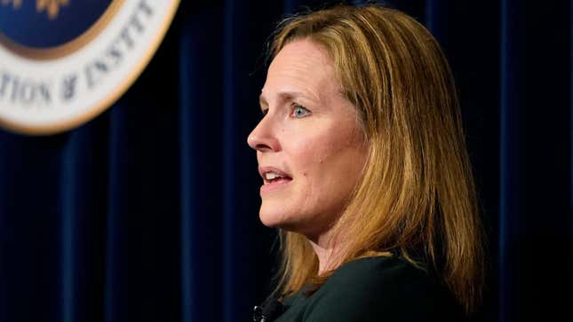 Image for article titled Amy Coney Barrett Should Recuse Herself From Gay Rights Case, Say Survivors of Her Cultish Religious Group