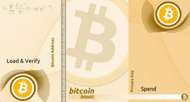 An example of a paper wallet design.