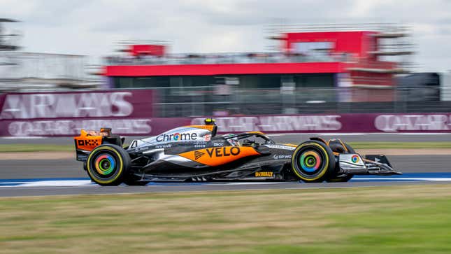 Lando Norris, McLaren F1 MCL60 during the F1 Grand Prix of Great Britain at Silverstone Circuit on July 09, 2023 in Northampton, England.