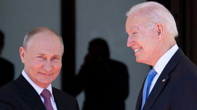 Image for article titled Women Reporters Ask Putin and Biden Reasonable Questions, Get Shitty Responses