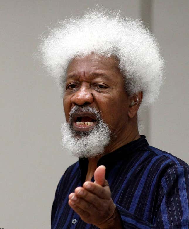 Nigerian writer and Nobel Laureate Wole Soyinka.