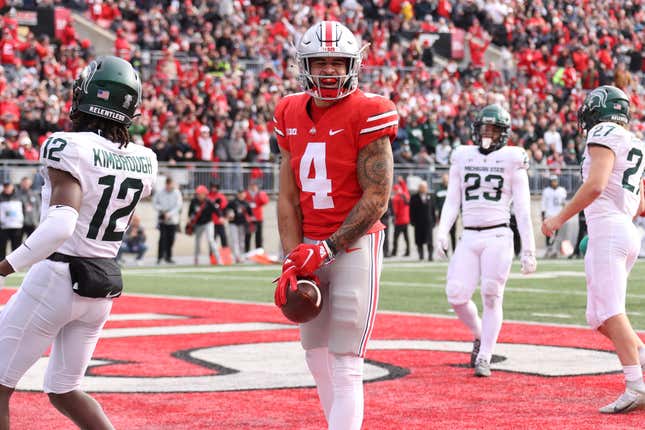 Julian Fleming and the Buckeyes rolled over Michigan State, 56-7.