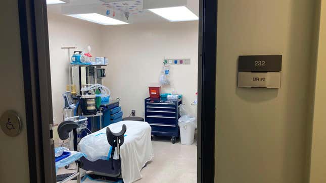 An empty operation room at the Feminist Women’s Health Center is pictured on Thursday, July 21, 2022, in Brookhaven, Georgia.