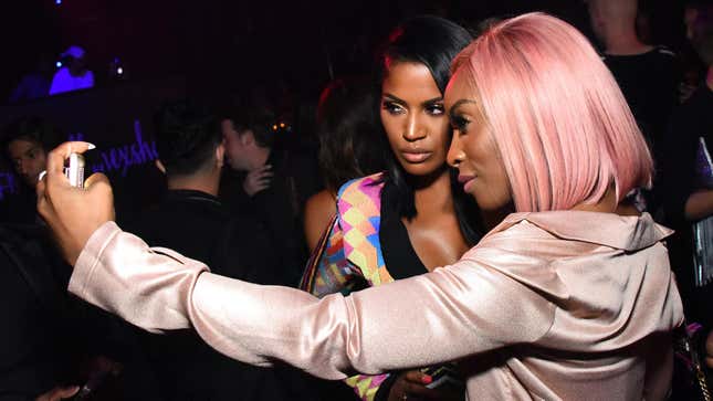 Shayla Mitchell, left, and Jackie Aina attend Maybelline New York Celebrates First Ever Co-branded Product Collection With Beauty Influencer Shayla Mitchell on August 10, 2017 in West Hollywood, Calif. 