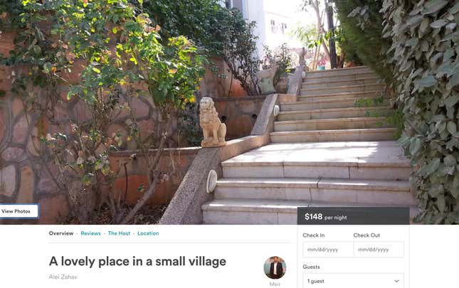Image for article titled To understand where the Israeli-Palestinian conflict goes from here, look on Airbnb