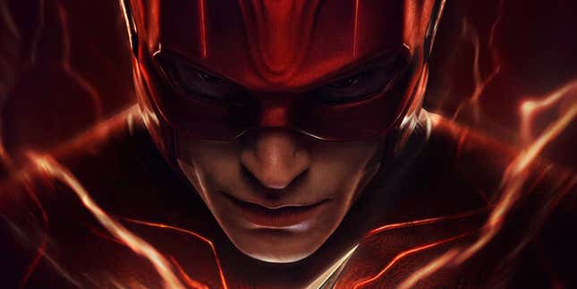 Ezra Miller as The Flash in a poster for the 2023 film.