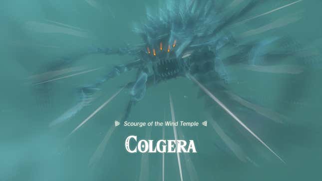 Colgera is a silly little guy yelling at Link.