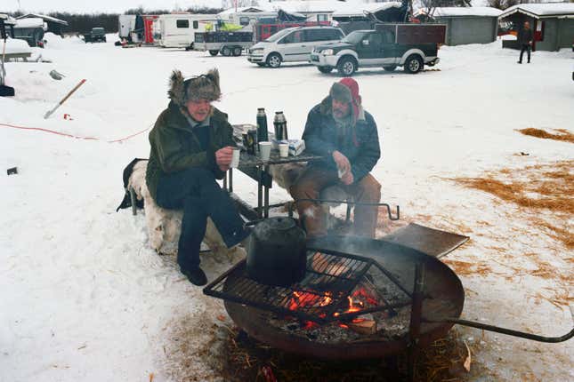 Assistants arrive at the checkpoints before their mushers to prepare for their teams’ arrivals.