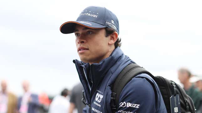 Nyck de Vries of Netherlands and Scuderia AlphaTauri walks in the Paddock prior to the F1 Grand Prix of Great Britain at Silverstone Circuit on July 09, 2023 in Northampton, England.