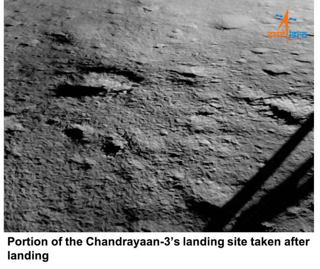 Primeras fotos de la misión Chandrayaan-3 de la India desde la superficie lunar