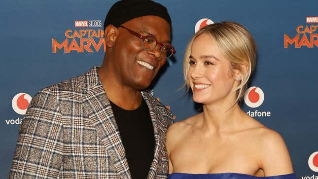 Image for article titled Samuel L. Jackson Defends Brie Larson Against ‘Incel Dudes’ Who Harass Her