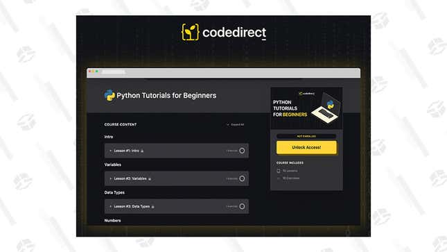 CodeDirect Python Interactive Coding: Lifetime Access | $25 | 68% Off | StackSocial