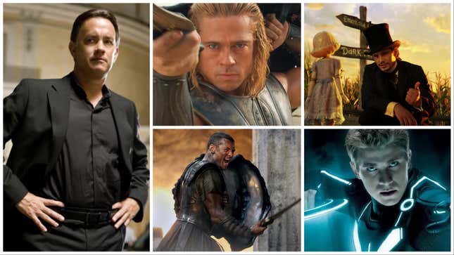 Clockwise from left: Angels &amp; Demons, Troy, Oz The Great And Powerful, TRON Legacy, Clash Of The Titans