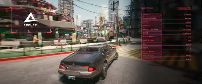 Image for article titled Cyberpunk 2077 Has Some Really Fantastic Car Designs