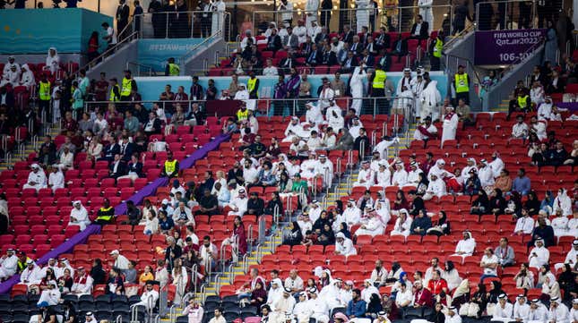 Looks like a whole bunch of Qatar fans left early during their 2-0 loss to Ecuador.