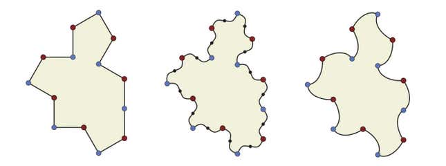 Detalle de cómo se forma la primera monoteselación aperiódica, un azulejo imposible conocido como El Espectro.