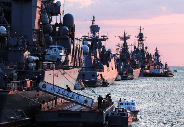 The Russian fleet has been in control Sevastopol naval base on the Black Sea since the invasion of Crimea in 2014.