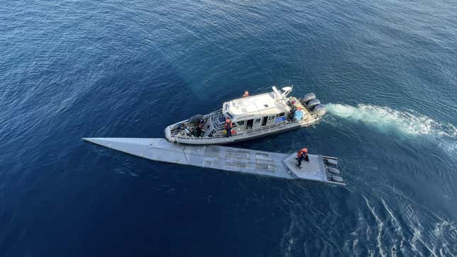 Nacro submarine seized off the coast of Colombia. 