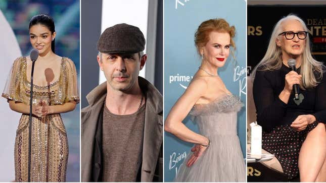 From left to right: West Side Story’s Rachel Zegler (Michael Loccisano/Getty Images for CNN. A WarnerMedia Company. All Rights Reserved.), Succession’s Jeremy Strong (Mike Coppola/Getty Images), Being The Ricardos’ Nicole Kidman (Jon Kopaloff/Getty Images), The Power Of The Dog’s Jane Campion (Rich Polk/Getty Images for Deadline)