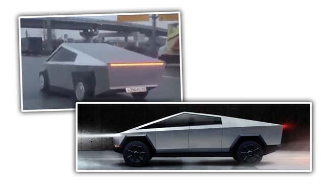 Image for article titled Someone's Already Made Their Own Cybertruck In Moscow
