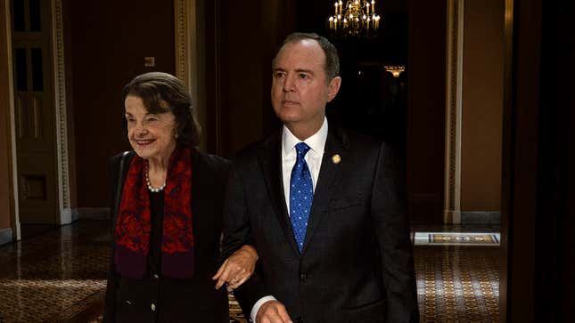 Image for article titled Adam Schiff Seeks Diane Feinstein’s Endorsement By Playing Into Delusion He’s High School Sweetheart Who Died In WWII