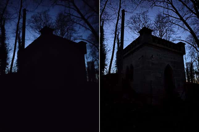 El empastado es evidente, pero ahora el modo nocturno es capaz de captar luz incluso en la casi total oscuridad.
