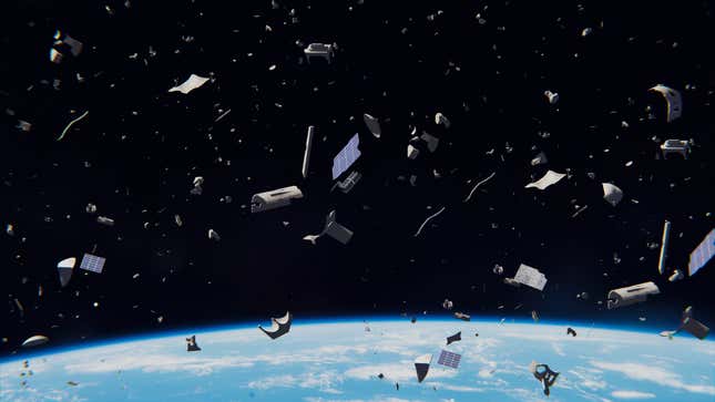 Imagen para el artículo titulado Japón trabaja en satélites de madera para reducir la basura espacial