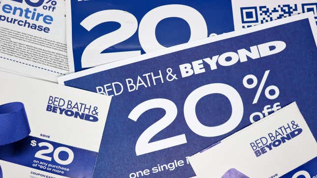 Stack of Bed Bath & Beyond coupons