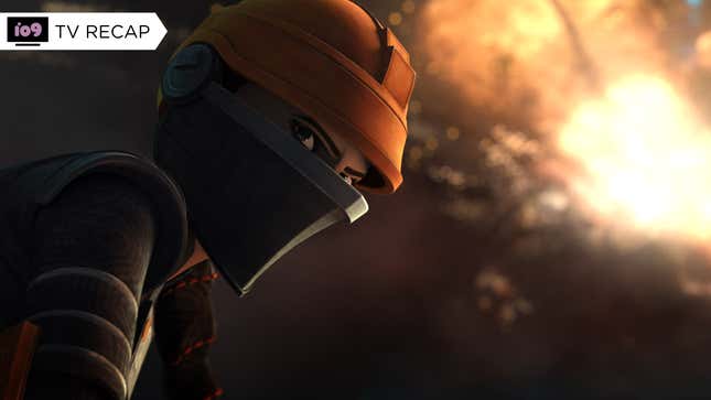 Animated Ming-Na Wen plays suited up and masked bounty hunter Fennec Shand in an image from the Bad Batch series.