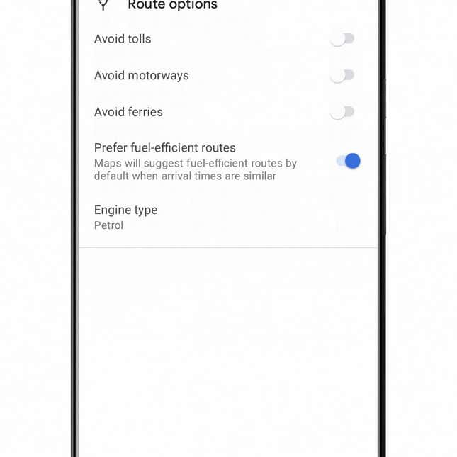 Imagen para el artículo titulado Google Maps añade rutas "eco" para conducir de forma más sostenible tu auto