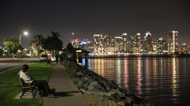 A view of the San Diego skyline on November 21, 2020 in California. 