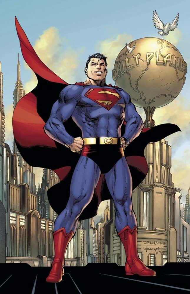 Superman on the cover of Action Comics #1000