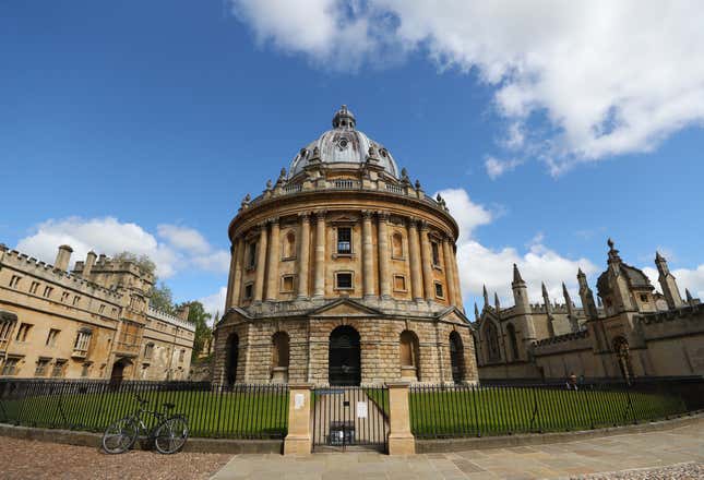 A general view of The Radcliffe Camera on May 02, 2020 in Oxford, England. British Prime Minister Boris Johnson, who returned to Downing Street this week after recovering from Covid-19, said the country needed to continue its lockdown measures to avoid a second spike in infections.