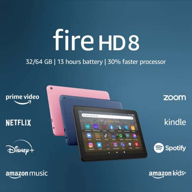 Image for article titled Prime Day Deal Ending Soon: 45% off the Amazon Fire HD 8 Tablet