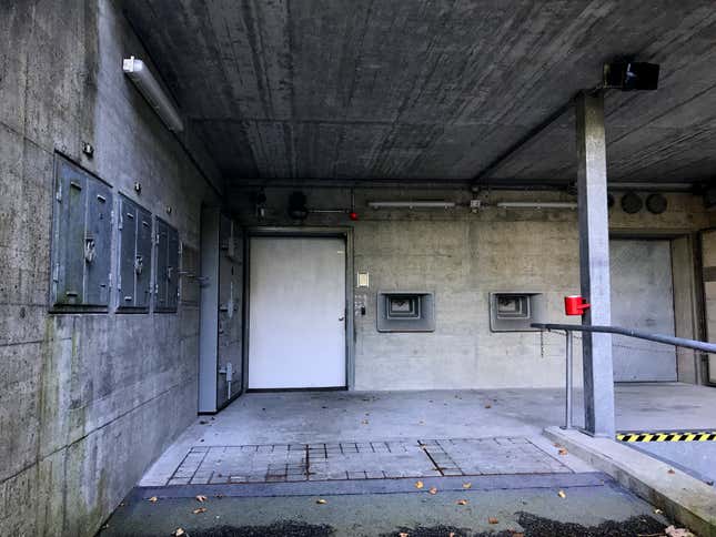The entrance to the bunker