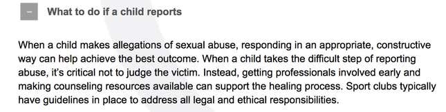 Image for article titled SafeSport, The USOC's Attempt To Stop Child Abuse, Is Set Up To Fail—Just Like It Was Supposed To