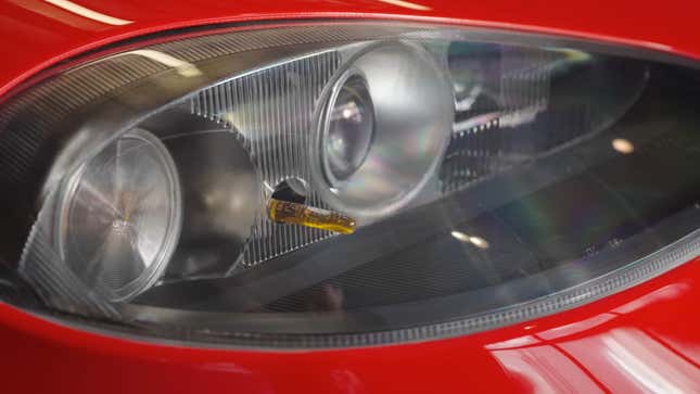 Close up of a first-generation Dodge Viper headlight
