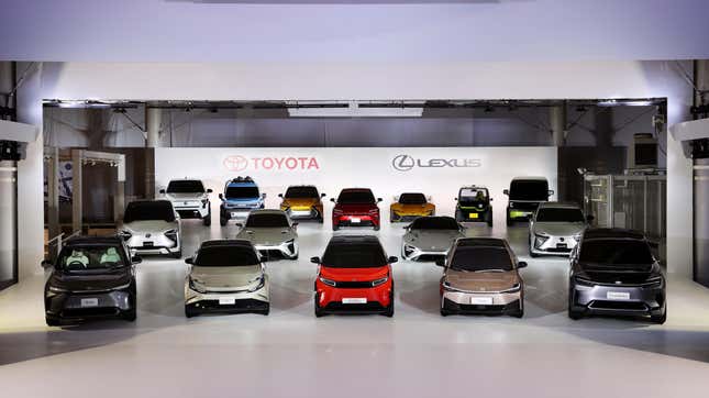Image for article titled The Toyota EV Reveal Has A Message For Subaru And Mazda, 'These Are Your Next Electric Cars. Pick One.'