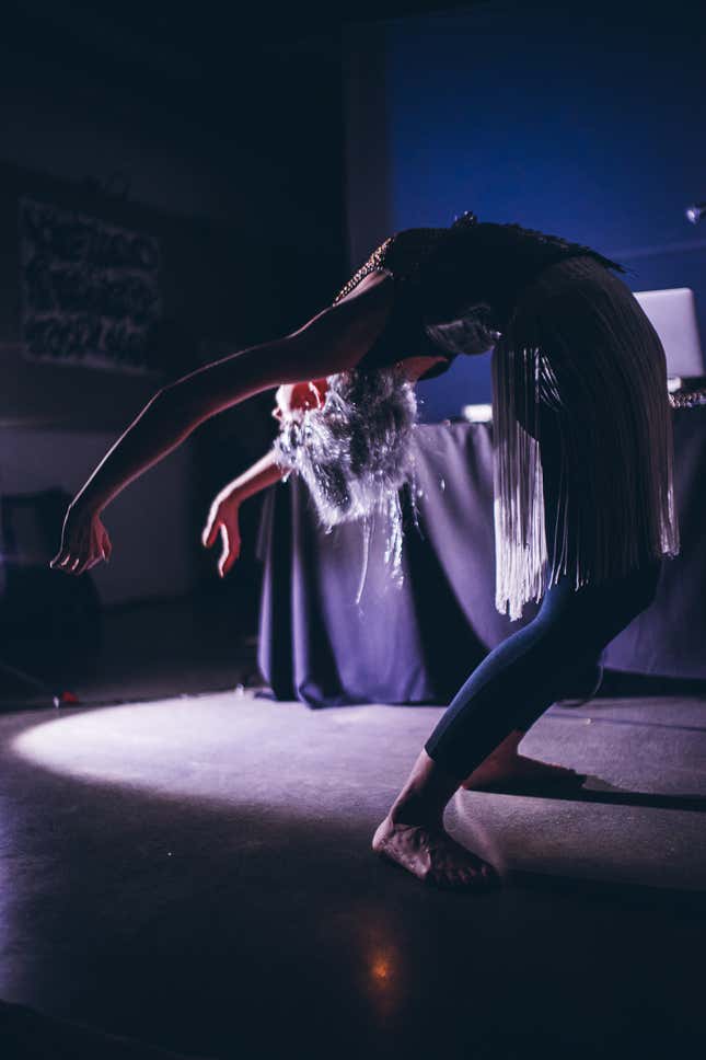 A live dance performance at one of Presence’s parties.