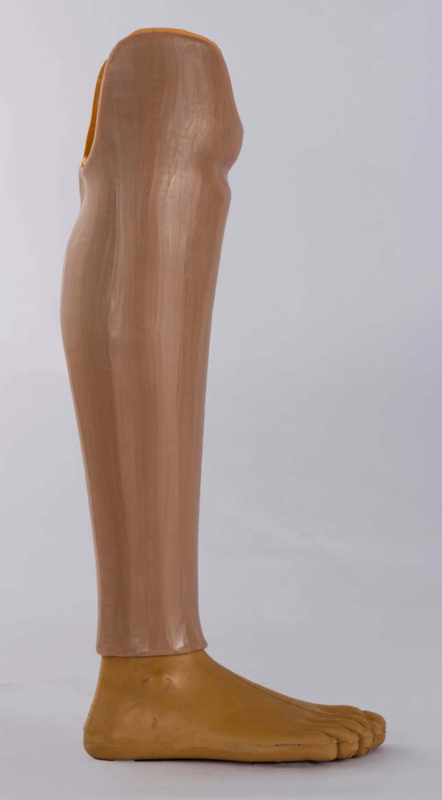 Jaipur foot prosthesis, 1968.