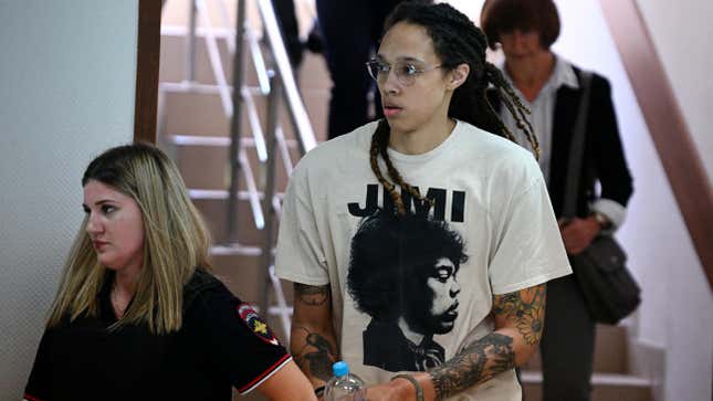 Image for article titled Brittney Griner’s Criminal Trial Is Underway in Russia &amp; She&#39;s Being Transported in a Cage, Her Wife Says