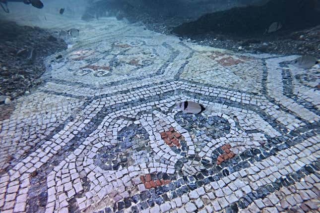 Mosaic on ocean floor