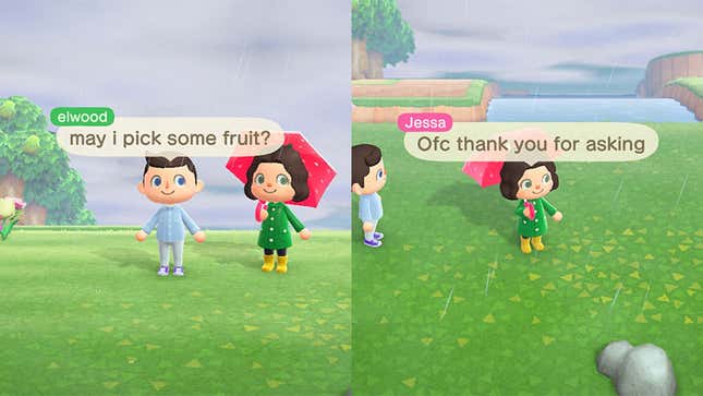 Image for article titled Elijah Wood Visits Girl&#39;s Animal Crossing Island, Has Beautiful Manners