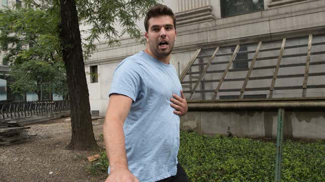 McFarland in 2017, leaving federal court following his arraignment in New York City after Fyre Festival.