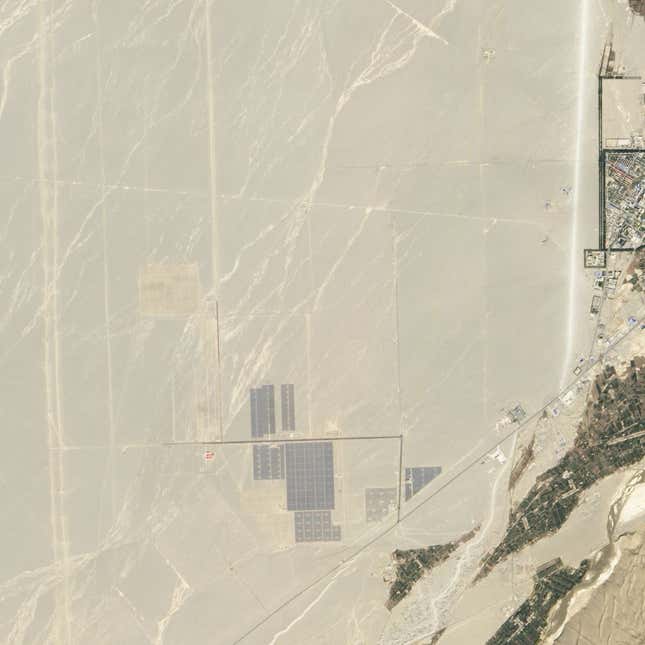 The state of solar construction in the same area in 2012.